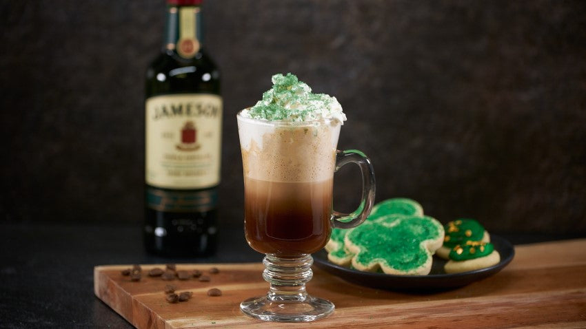 Guinness Chocolate Cake Latte with Jameson Whipped Cream