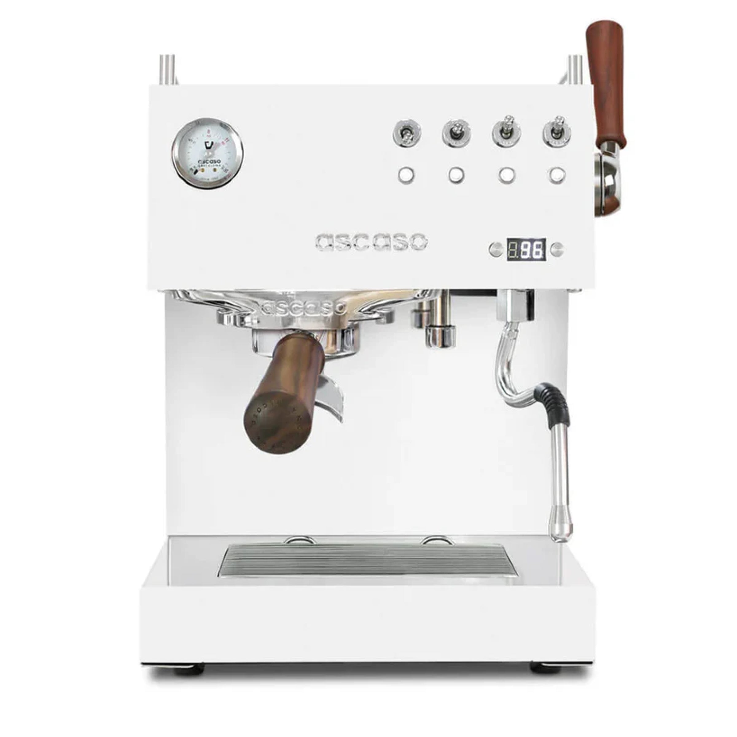 ascasoレトロエスプレッソマシン ホワイト Ascaso Steel Duo Plus Espresso Machine | Seattle Coffee Gear