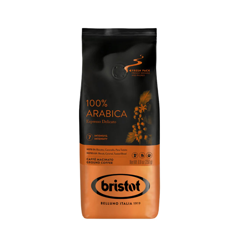 Bristot 100% Arabica Espresso Delicato - Ground - 8.8 oz