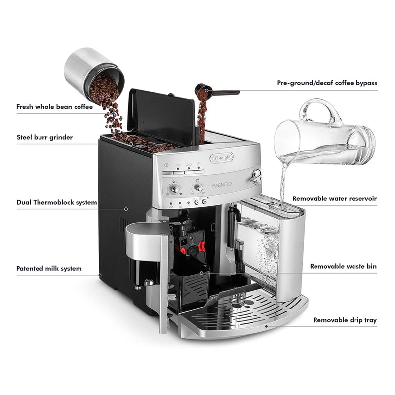 Refurbished - DeLonghi Magnifica ESAM3300 Superautomatic Espresso Machine - Silver