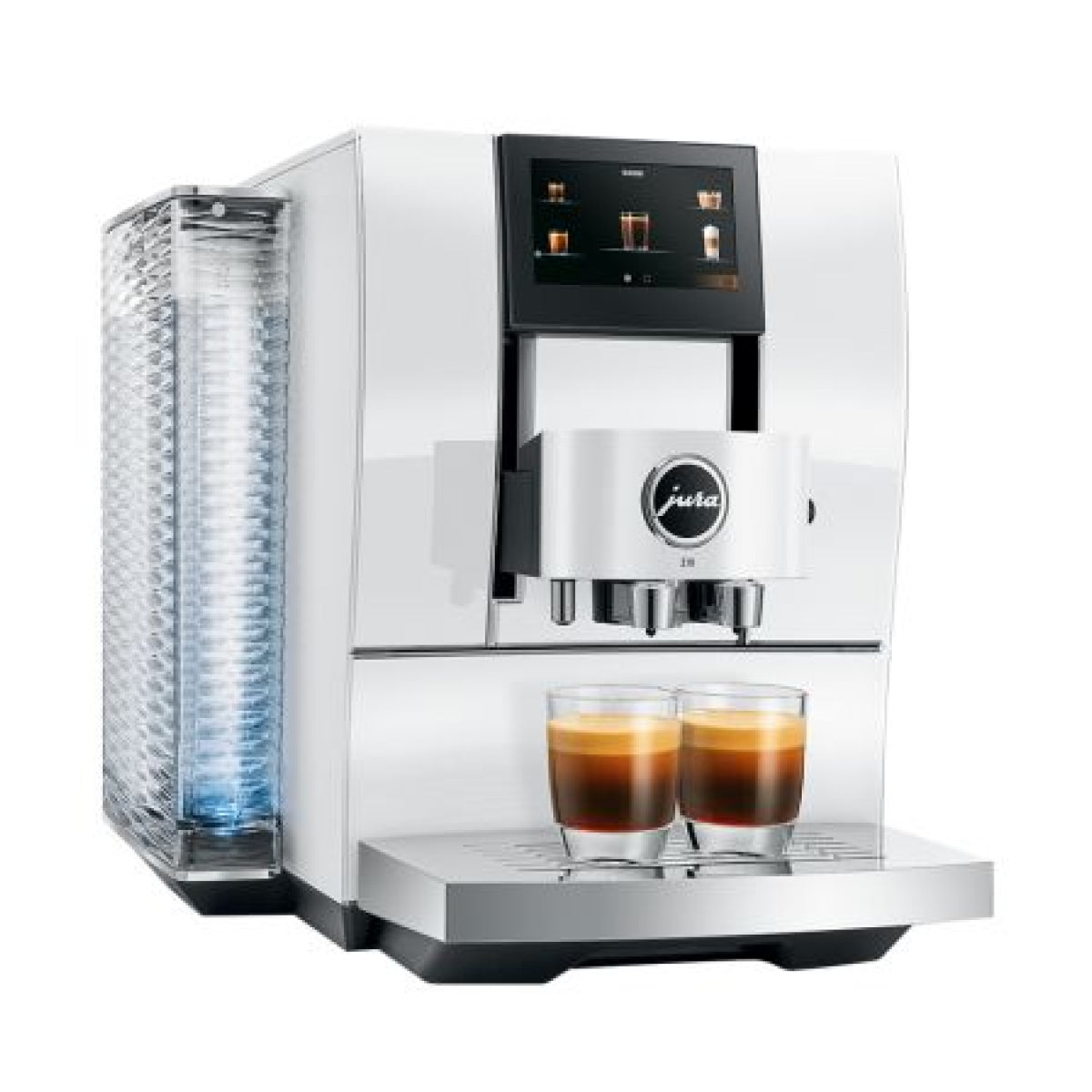 Jura Z10 Superautomatic Espresso Machine - Aluminum White - Open