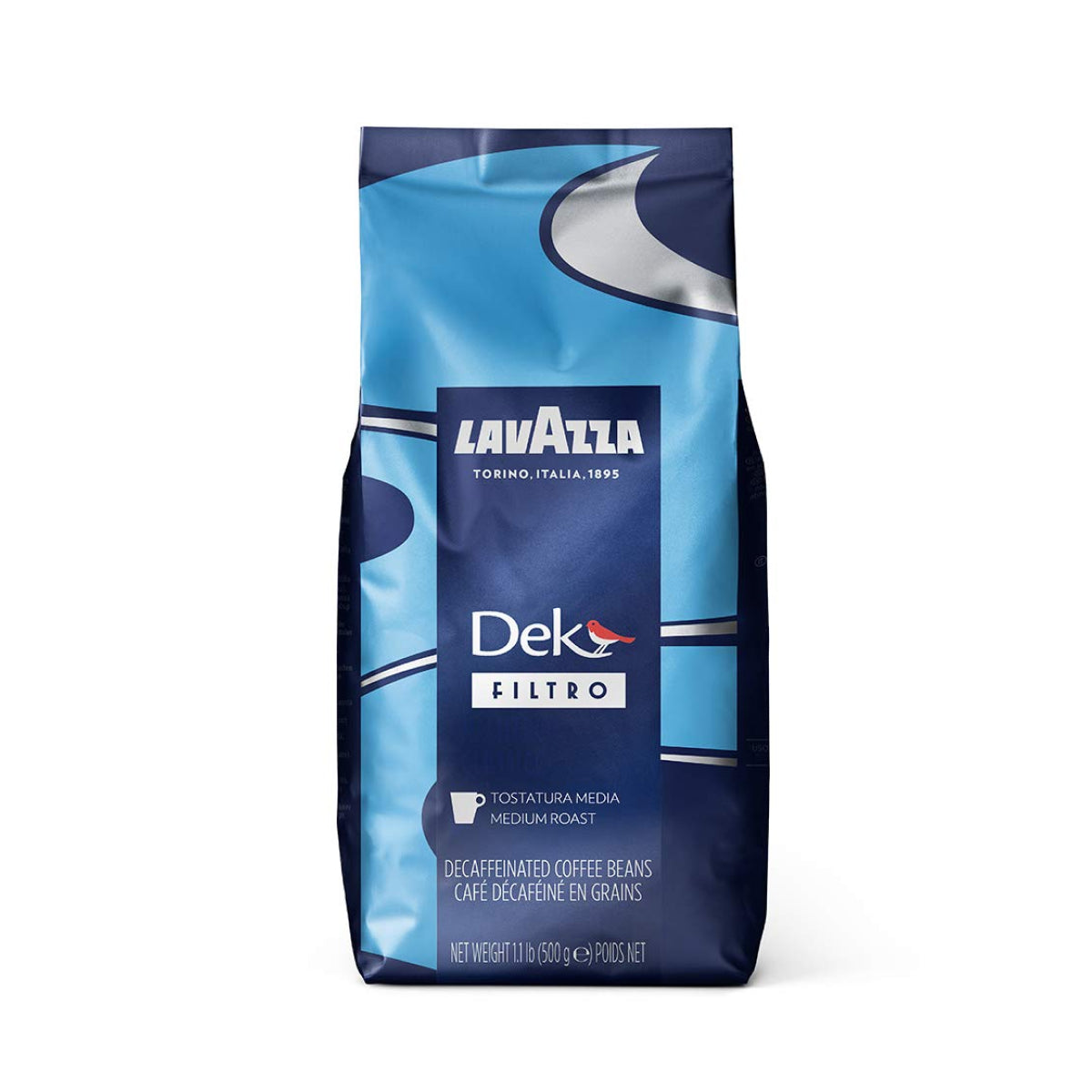 Lavazza Dek Decaf Filter Coffee - Whole Bean Coffee - 1.1 Lbs
