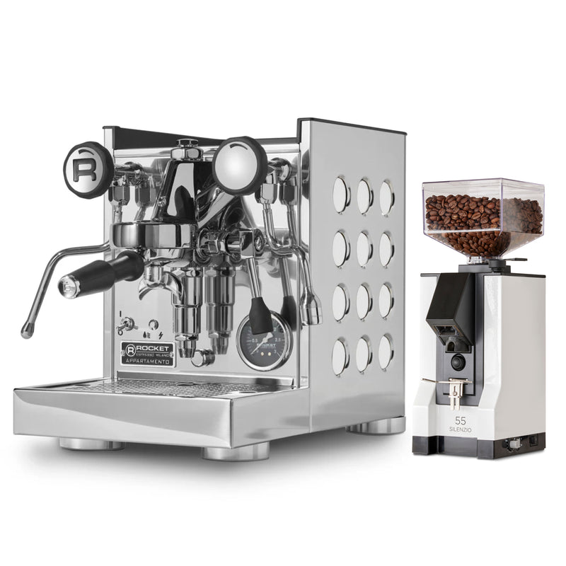 Rocket Espresso Appartamento TCA and Eureka Mignon Silenzio 55 Bundle