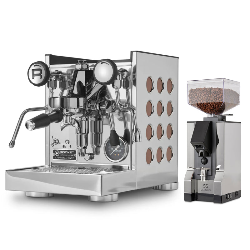 Rocket Espresso Appartamento TCA and Eureka Mignon Silenzio 55 Bundle