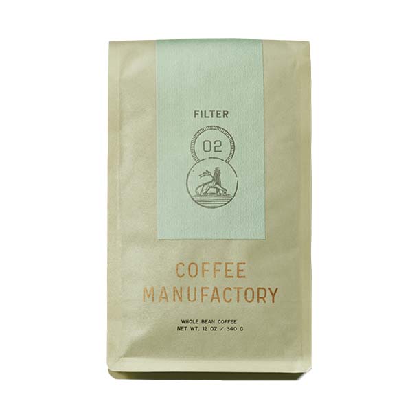 Daring picture of the packaging for Coffee Manufactory 02 Filter coffee roast.