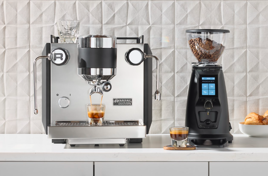 Rocket Espresso Bicocca dual boiler espresso machine on a countertop - Seattle Coffee Gear