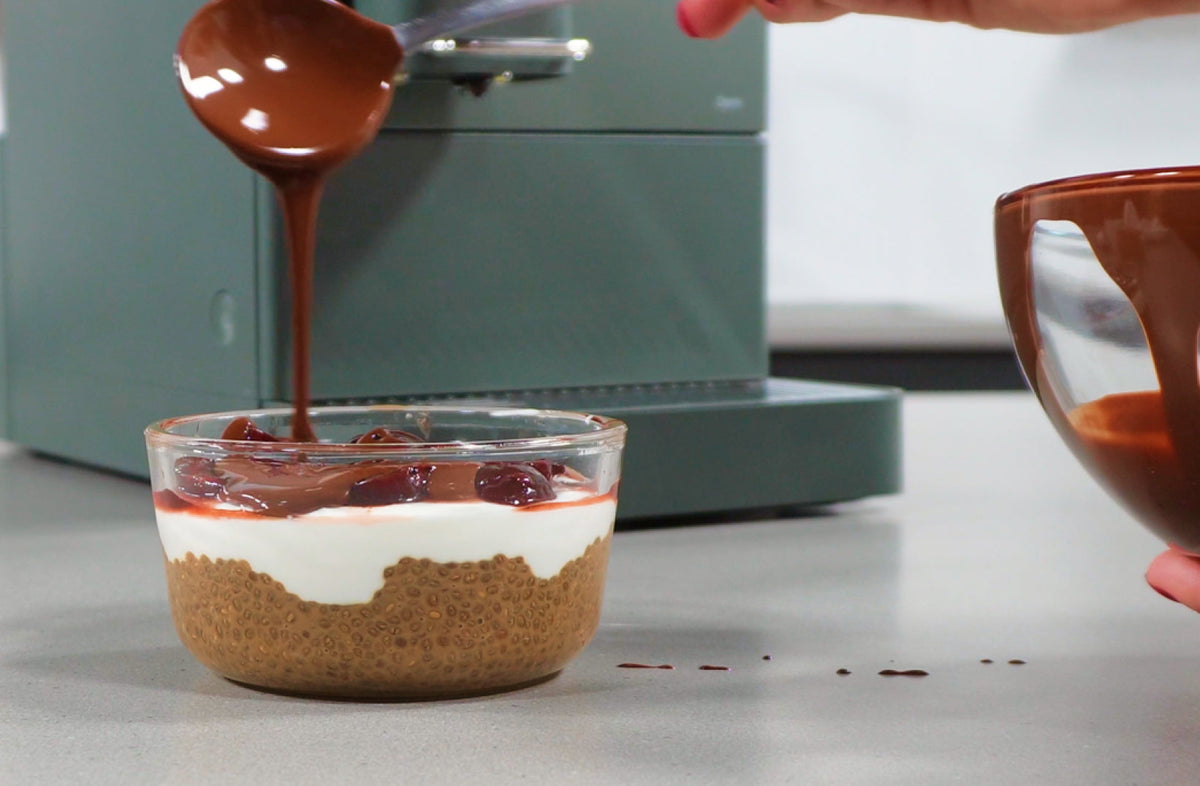 Cherry Coffee Chia Pudding: The Make Ahead Breakfast With a Chocolate Shell Twist - Seattle Coffee Gear