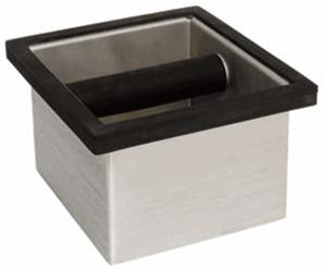 Rattleware Brushed Stainless Steel Knockbox with Rubber Bumper