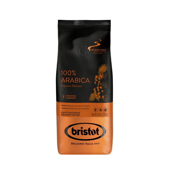 Bristot 100% Arabica Espresso Delicato [pre-ground, 8.8 oz. bag]