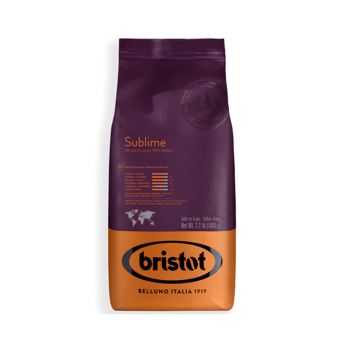 Bristot Sublime Arabica Espresso Beans [2.2 lb]