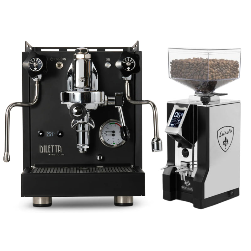 Diletta Bello+ and Eureka Mignon Specialita Grinder Bundle