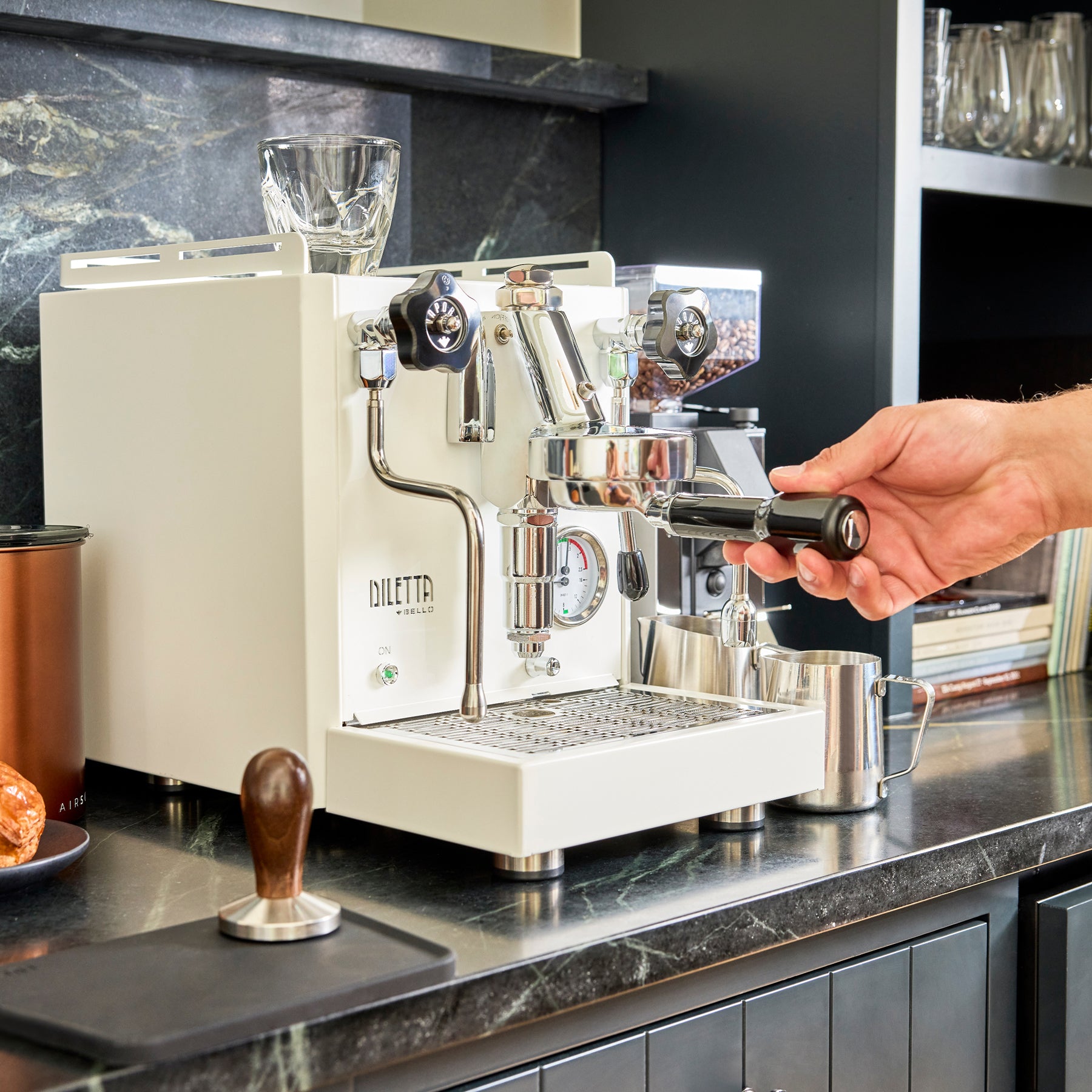 その他 1970s Italian-Design Heritage Shell Diletta Bello Silenzio Espresso Bundle | Seattle Coffee Gear