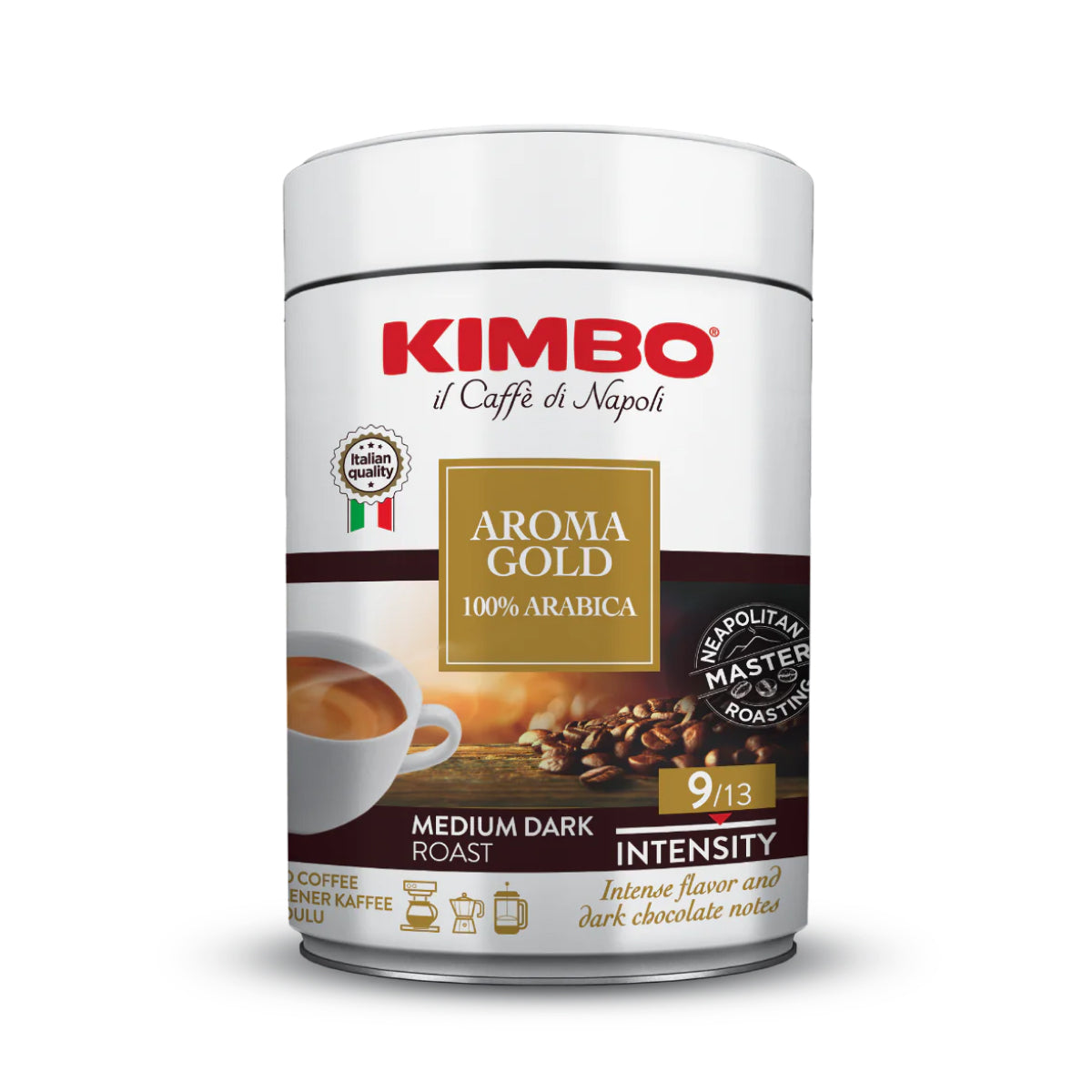 Kimbo Aroma Gold 100% Arabica Espresso [pre-ground, 8.8 oz. can