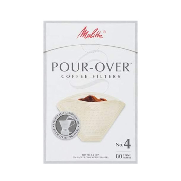 Melitta #4 Specialty Pour-Over Coffee Filters - 80ct
