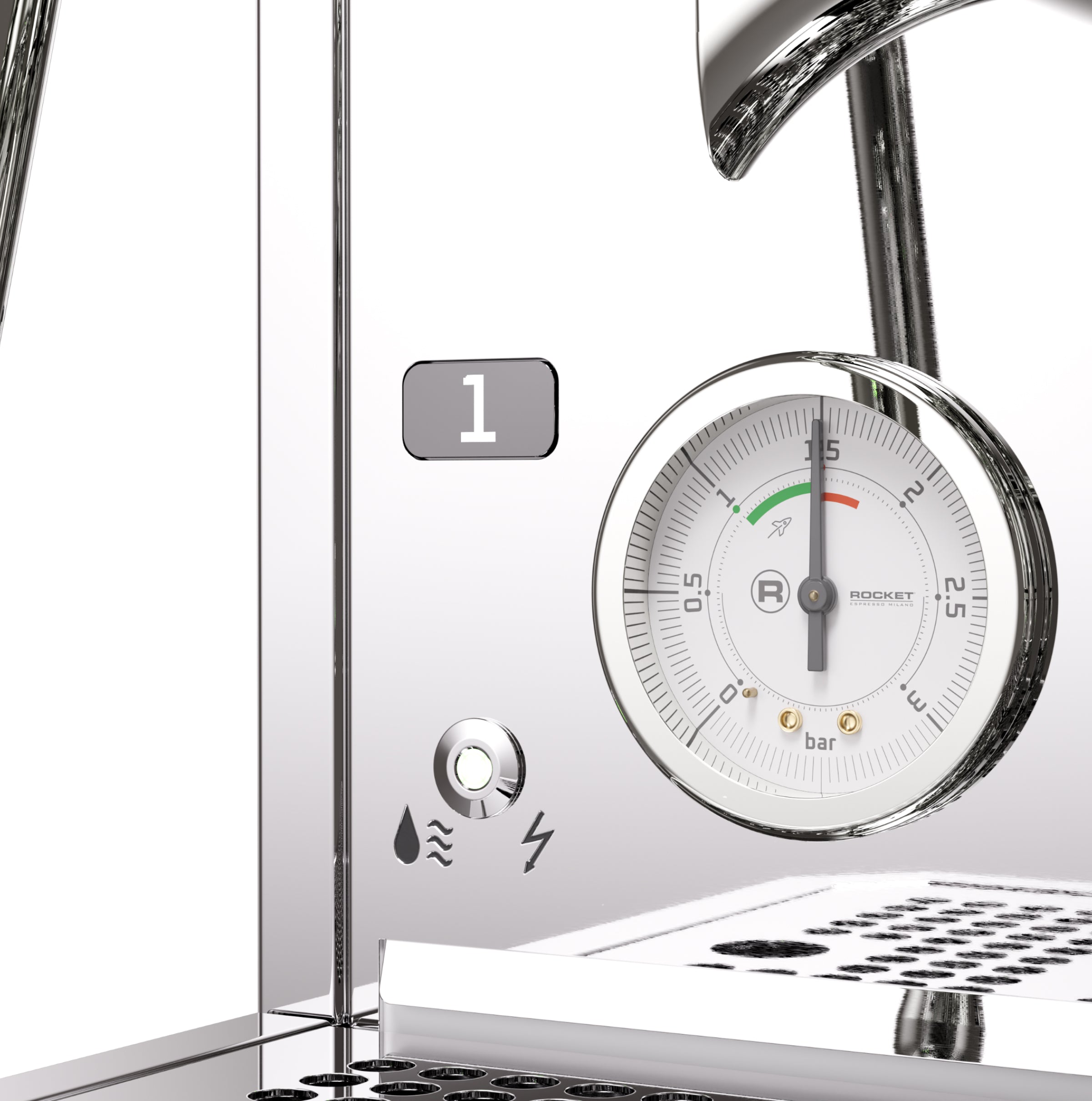 Rocket Espresso Giotto FAST V Espresso Machine - Chrome - Open Box