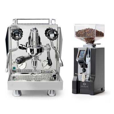 Rocket Espresso Giotto V and Eureka Mignon Specialita Grinder Bundle