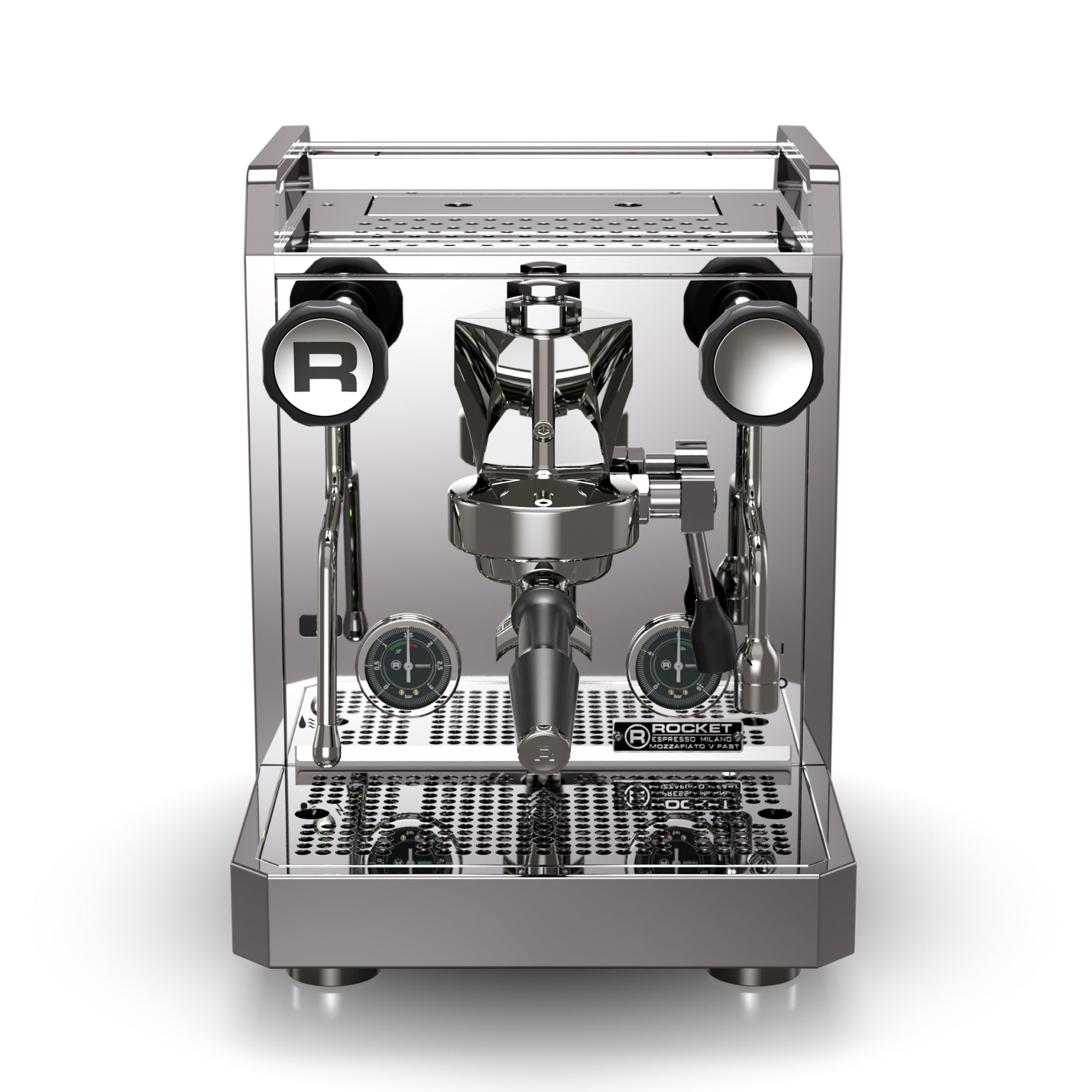 Rocket Espresso Mozzafiato FAST V Espresso Machine - Chrome - Open