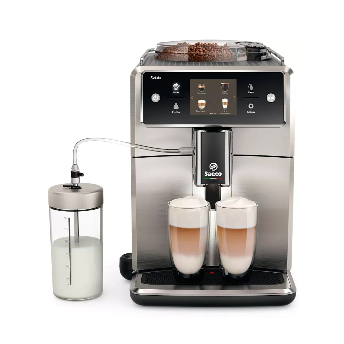 Seattle Coffee Gear product photograph of a stainless North American Saeco Xelsis SM7685 superautomatic machine