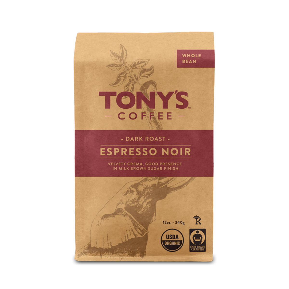 e.sen tony black【esenss25p01sp】 Tonys Coffee - Espresso Noir Whole Bean Coffee | Seattle Coffee Gear