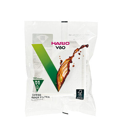 White Paper Filter for Hario Drippers - Pack of 100
