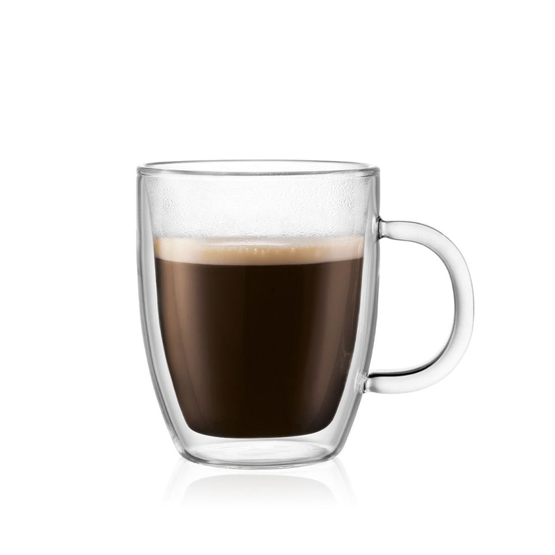 Bodum Bistro Double Wall Coffee Mugs - 10 or 15 ounces