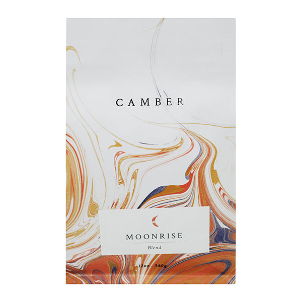 Amazing picture of the packaging for Camber Coffee Moonrise coffee roast.
