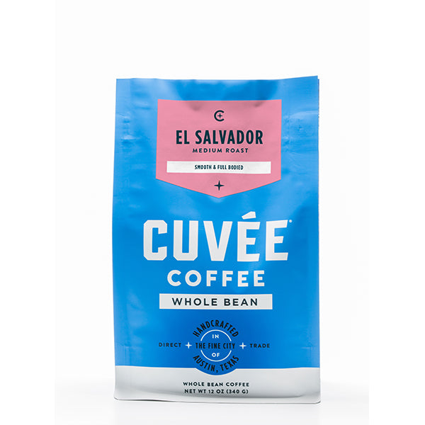 Sincere picture of the packaging for Cuvée Coffee El Salvador coffee roast.