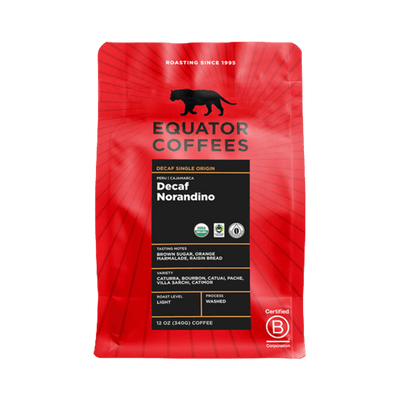 Equator Coffee - Decaf Peru Norandino Fair Trade Organic