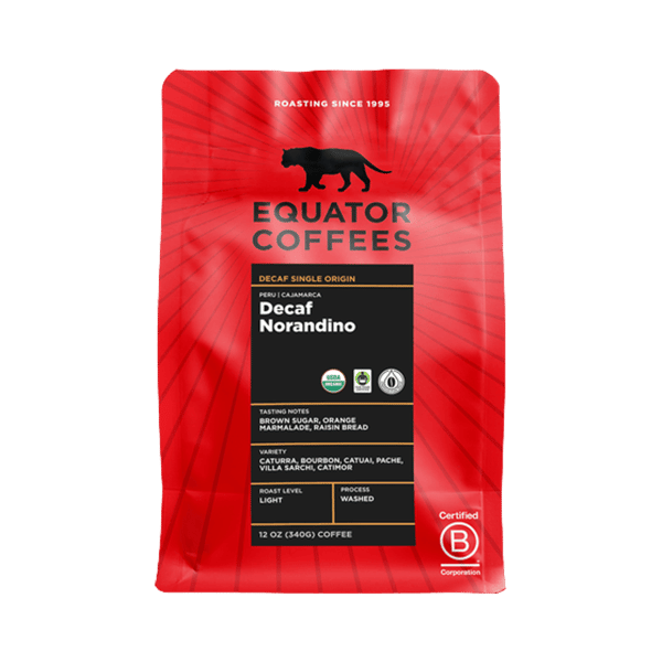 Equator Coffee - Decaf Peru Norandino Fair Trade Organic