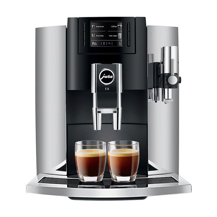 Jura E8 Chrome Superautomatic Espresso Machine - Open Box