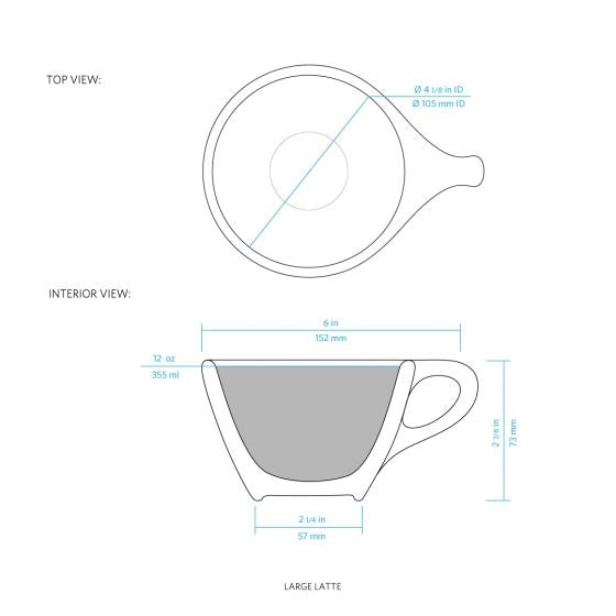 notNeutral Lino Cup and Saucer - Set of Two