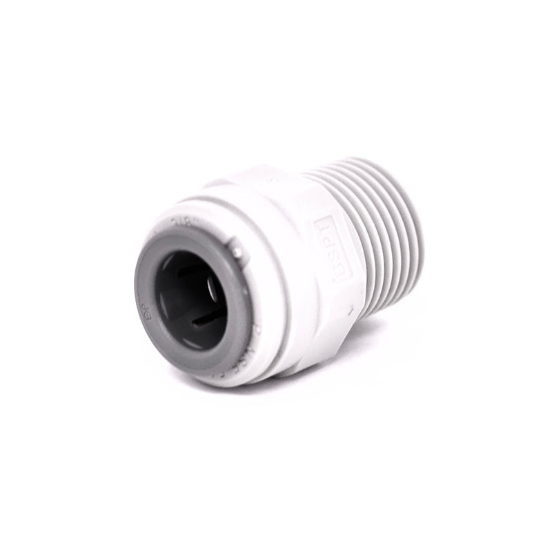 John Guest 3/8 BSPT to 3/8" Tube Fitting - top side view