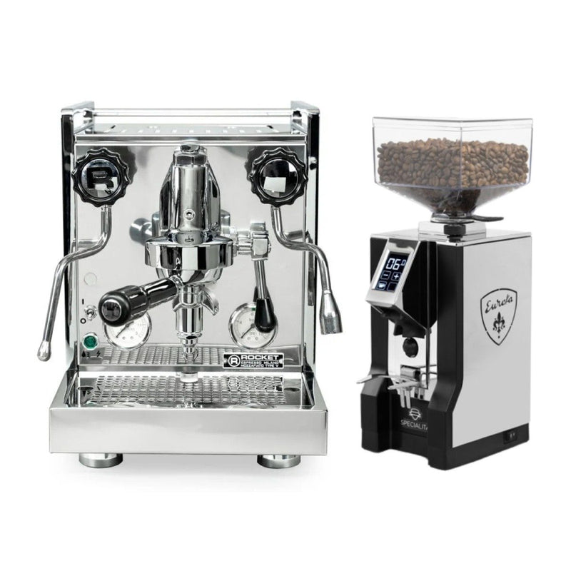 Rocket Espresso Mozzafiato V and Eureka Mignon Specialita Grinder Bundle