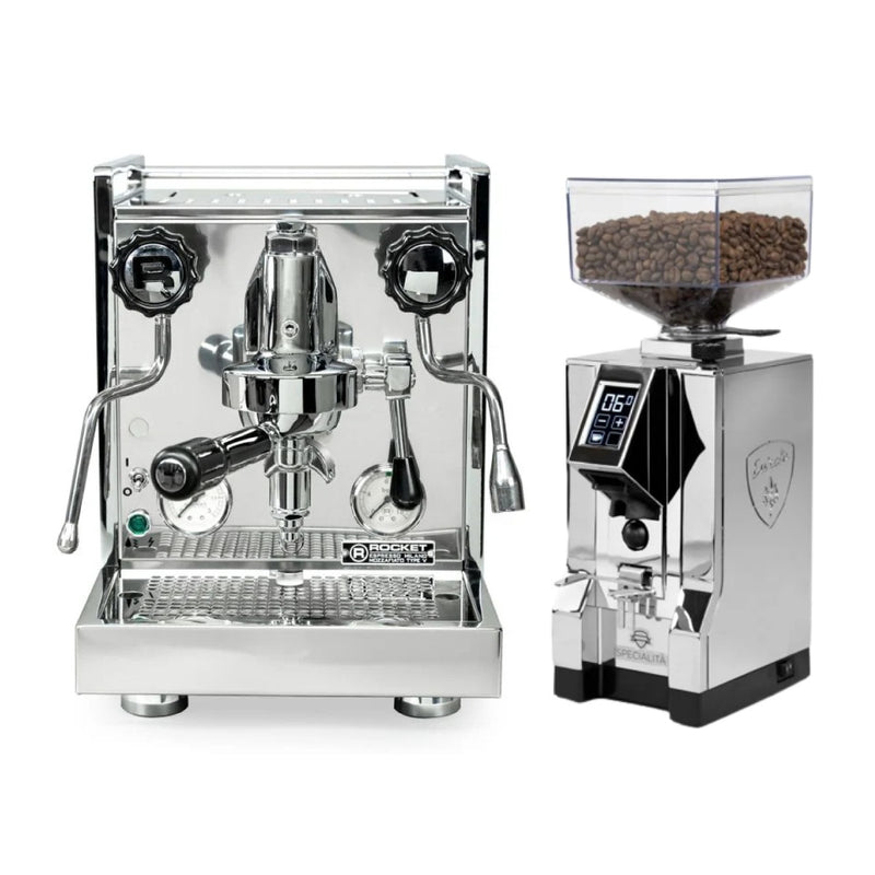 Rocket Espresso Mozzafiato V and Eureka Mignon Specialita Grinder Bundle