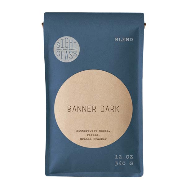 Worthy picture of the packaging for Sightglass Coffee Banner Dark coffee roast.