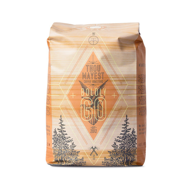 Honest picture of the packaging for Thou Mayest Coffee Roasters Boldly Go coffee roast.
